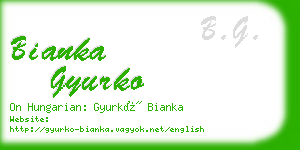 bianka gyurko business card